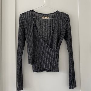 Hollister V Neck Wrap Sweater Shirt